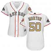 Women Astros #50 Charlie Morton White 2018 Gold Program Cool Base Jersey,baseball caps,new era cap wholesale,wholesale hats