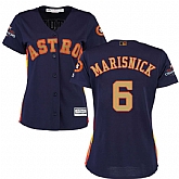 Women Astros #6 Jake Marisnick Navy 2018 Gold Program Cool Base Jersey,baseball caps,new era cap wholesale,wholesale hats