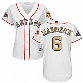 Women Astros #6 Jake Marisnick White 2018 Gold Program Cool Base Jersey,baseball caps,new era cap wholesale,wholesale hats