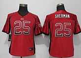 Women Nike 49ers 25 Richard Sherman Red Drift Fashion Jersey,baseball caps,new era cap wholesale,wholesale hats