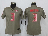 Women Nike Buccaneers 3 Jameis Winston Olive Salute To Service Limited Jersey,baseball caps,new era cap wholesale,wholesale hats
