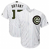 Cubs 17 Kris Bryant White 2018 Memorial Day Cool Base Jersey,baseball caps,new era cap wholesale,wholesale hats