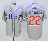 Cubs 22 Jason Heyward Gray Cool Base Baseball Jerseys,baseball caps,new era cap wholesale,wholesale hats
