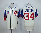 Cubs 34 Jon Lester Cream Cooperstown Collection Baseball Jerseys,baseball caps,new era cap wholesale,wholesale hats