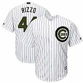 Cubs 44 Anthony Rizzo White 2018 Memorial Day Cool Base Jersey,baseball caps,new era cap wholesale,wholesale hats