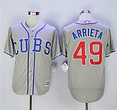 Cubs 49 Jake Arrieta Gray Cool Base Baseball Jerseys,baseball caps,new era cap wholesale,wholesale hats