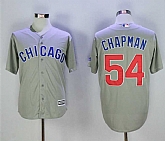 Cubs 54 Aroldis Chapman Gray Cool Base Baseball Jerseys,baseball caps,new era cap wholesale,wholesale hats