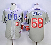 Cubs 68 Jorge Soler Gray Cool Base Baseball Jerseys,baseball caps,new era cap wholesale,wholesale hats