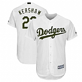 Dodgers 22 Clayton Kershaw White 2018 Memorial Day Cool Base Jersey,baseball caps,new era cap wholesale,wholesale hats
