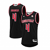 Louisville Cardinals 4 Quentin Snider Black College Basketball Jersey Dzhi,baseball caps,new era cap wholesale,wholesale hats