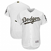 Men's Customized Dodgers Any Name & Number White 2018 Memorial Day Flexbase Jersey,baseball caps,new era cap wholesale,wholesale hats