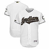 Men's Customized Indians Any Name & Number White 2018 Memorial Day Flexbase Jersey