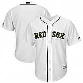 Men's Customized Red Sox Any Name & Number White 2018 Memorial Day Cool Base Jersey,baseball caps,new era cap wholesale,wholesale hats
