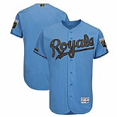 Men's Customized Royals Any Name & Number Blue 2018 Memorial Day Flexbase Jersey,baseball caps,new era cap wholesale,wholesale hats