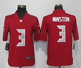 Nike Buccaneers 3 Jameis Winston Red Color Rush Limited Jersey,baseball caps,new era cap wholesale,wholesale hats