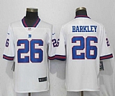 Nike Giants 26 Saquon Barkley White Color Rush Limited Jersey,baseball caps,new era cap wholesale,wholesale hats