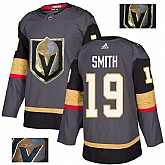 Vegas Golden Knights 19 Reilly Smith Gray With Special Glittery Logo Adidas Jersey,baseball caps,new era cap wholesale,wholesale hats