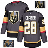 Vegas Golden Knights 28 William Carrier Gray With Special Glittery Logo Adidas Jersey,baseball caps,new era cap wholesale,wholesale hats