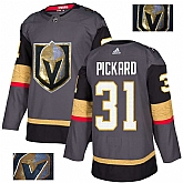 Vegas Golden Knights 31 Calvin Pickard Gray With Special Glittery Logo Adidas Jersey,baseball caps,new era cap wholesale,wholesale hats