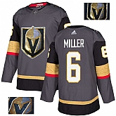 Vegas Golden Knights 6 Colin Miller Gray With Special Glittery Logo Adidas Jersey,baseball caps,new era cap wholesale,wholesale hats