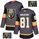 Vegas Golden Knights 81 Jonathan Marchessault Gray With Special Glittery Logo Adidas Jersey,baseball caps,new era cap wholesale,wholesale hats