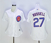 Women Cubs 27 Addison Russell White Cool Base Baseball Jerseys,baseball caps,new era cap wholesale,wholesale hats