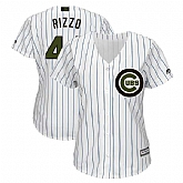 Women Cubs 44 Anthony Rizzo White 2018 Memorial Day Cool Base Jersey,baseball caps,new era cap wholesale,wholesale hats