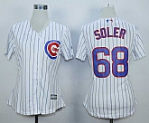 Women Cubs 68 Jorge Soler White Cool Base Baseball Jerseys,baseball caps,new era cap wholesale,wholesale hats