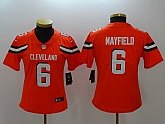 Women Nike Browns 6 Baker Mayfield Orange Vapor Untouchable Limited Jersey,baseball caps,new era cap wholesale,wholesale hats