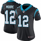Women Nike Carolina Panthers #12 DJ Moore Black NFL Vapor Untouchable Player Limited Jersey,baseball caps,new era cap wholesale,wholesale hats
