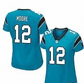 Women Nike Carolina Panthers #12 DJ Moore Blue NFL Vapor Untouchable Player Limited Jersey,baseball caps,new era cap wholesale,wholesale hats