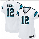 Women Nike Carolina Panthers #12 DJ Moore White NFL Vapor Untouchable Player Limited Jersey,baseball caps,new era cap wholesale,wholesale hats