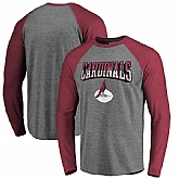 Arizona Cardinals NFL Pro Line by Fanatics Branded Throwback Collection Season Ticket Long Sleeve Tri-Blend Raglan T-Shirt - Heathered Gray Cardinal,baseball caps,new era cap wholesale,wholesale hats