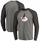 Arizona Cardinals NFL Pro Line by Fanatics Branded Throwback Logo Big & Tall Long Sleeve Tri-Blend Raglan T-Shirt - Gray Black,baseball caps,new era cap wholesale,wholesale hats