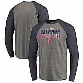 Atlanta Falcons NFL Pro Line by Fanatics Branded Freedom Long Sleeve Tri-Blend Raglan T-Shirt - Heathered Gray,baseball caps,new era cap wholesale,wholesale hats