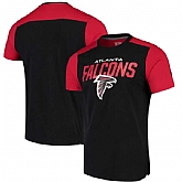 Atlanta Falcons NFL Pro Line by Fanatics Branded Iconic Color Blocked T-Shirt Black Red,baseball caps,new era cap wholesale,wholesale hats