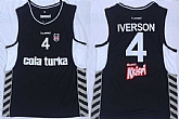 Besiktas 4 Allen Iverson Black Basketball Stitched NBA Jersey,baseball caps,new era cap wholesale,wholesale hats