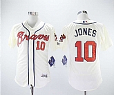 Braves 10 Chipper Jones Cream Flexbase Baseball Jerseys,baseball caps,new era cap wholesale,wholesale hats