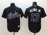 Braves 13 Ronald Acuna Jr. Navy Cool Base Baseball Jerseys,baseball caps,new era cap wholesale,wholesale hats