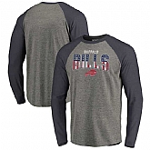 Buffalo Bills NFL Pro Line by Fanatics Branded Freedom Long Sleeve Tri-Blend Raglan T-Shirt - Heathered Gray,baseball caps,new era cap wholesale,wholesale hats