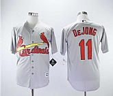 Cardinals 11 Paul DeJong Gray Cool Base Baseball Jerseys,baseball caps,new era cap wholesale,wholesale hats