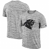 Carolina Panthers Heathered Black Sideline Legend Velocity Travel Performance Nike T-Shirt,baseball caps,new era cap wholesale,wholesale hats
