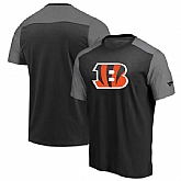 Cincinnati Bengals NFL Pro Line by Fanatics Branded Iconic Color Block T-Shirt Black Heathered Gray,baseball caps,new era cap wholesale,wholesale hats