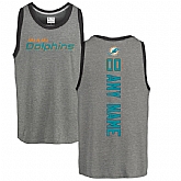 Customized Men's Miami Dolphins NFL Pro Line by Fanatics Branded Personalized Backer Tri-Blend Tank Top - Ash,baseball caps,new era cap wholesale,wholesale hats