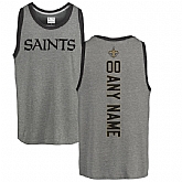 Customized Men's New Orleans Saints NFL Pro Line by Fanatics Branded Personalized Backer Tri-Blend Tank Top - Ash,baseball caps,new era cap wholesale,wholesale hats