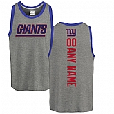 Customized Men's New York Giants NFL Pro Line by Fanatics Branded Personalized Backer Tri-Blend Tank Top - Ash,baseball caps,new era cap wholesale,wholesale hats