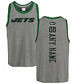 Customized Men's New York Jets NFL Pro Line by Fanatics Branded Personalized Backer Tri-Blend Tank Top - Ash,baseball caps,new era cap wholesale,wholesale hats