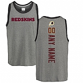 Customized Men's Washington Redskins NFL Pro Line by Fanatics Branded Personalized Backer Tri-Blend Tank Top - Ash,baseball caps,new era cap wholesale,wholesale hats