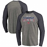 Dallas Cowboys NFL Pro Line by Fanatics Branded Freedom Long Sleeve Tri-Blend Raglan T-Shirt - Heathered Gray,baseball caps,new era cap wholesale,wholesale hats