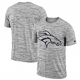 Denver Broncos Nike Heathered Black Sideline Legend Velocity Travel Performance T-Shirt,baseball caps,new era cap wholesale,wholesale hats
